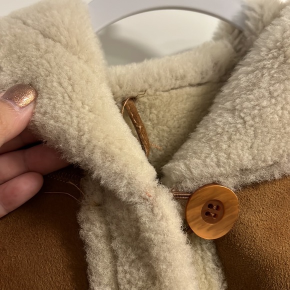 Vintage Shearling Coat – Real Lamb Suede Jacket - Picture 2 of 10